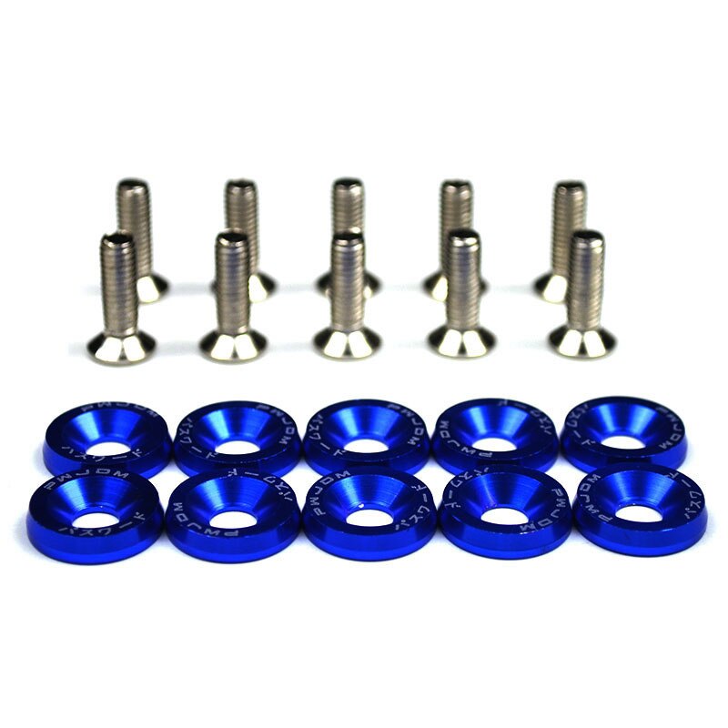 10pcs M6 JDM Car Modified Hex Fasteners Fender Washer Bumper Engine Concave Screws Car-Styling