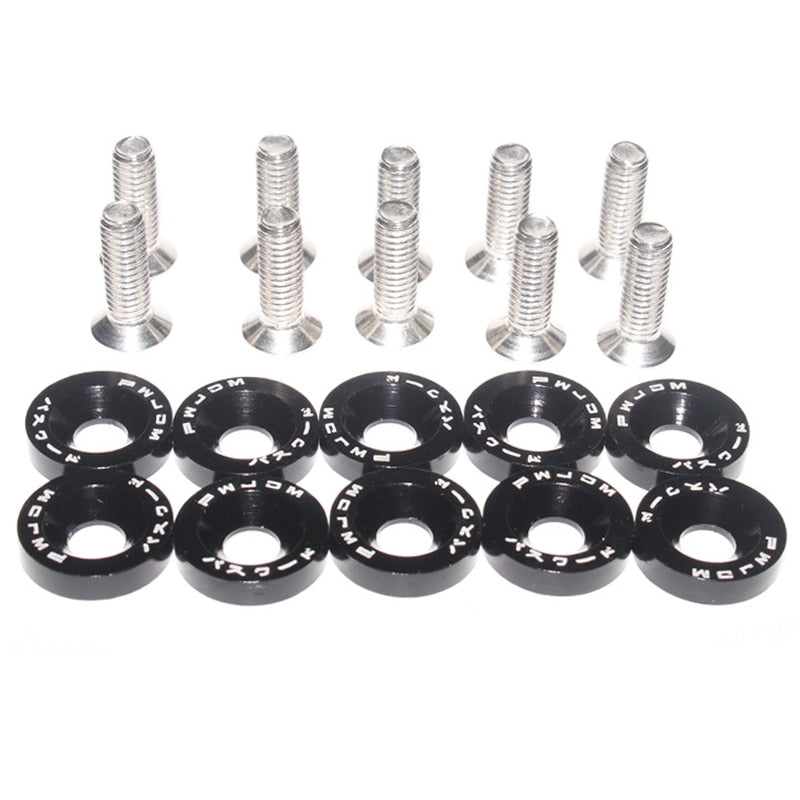 10pcs M6 JDM Car Modified Hex Fasteners Fender Washer Bumper Engine Concave Screws Car-Styling