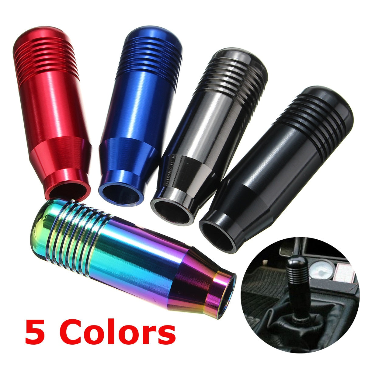 5 Color Universal Car Aluminum Manual Gear Shift Knob Stick Manual Transmission Gearstick Lever Shifter Knob