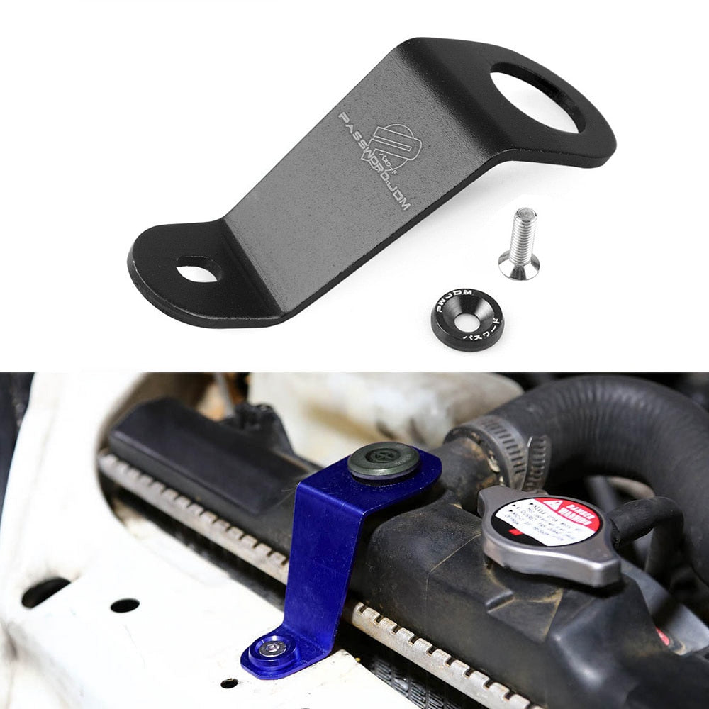 Aluminum Radiator Stay Bracket Bolt Kit Universal Fit for 92-95 Honda Civic EG Car Water Tank Radiator Support Button RS-HR002