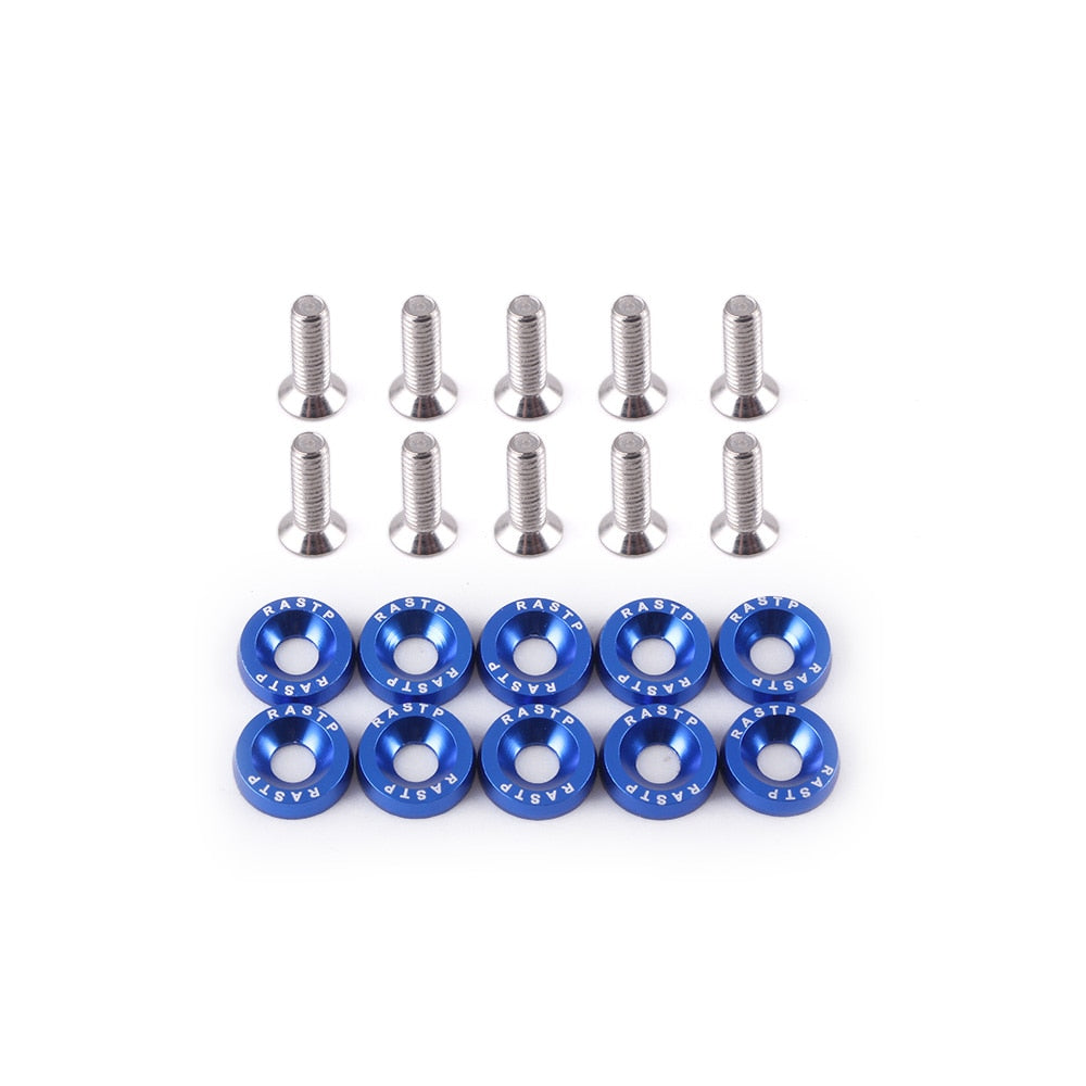 Car Modification M6 JDM Style Fender Washer Car Bumper Lisence Plate Bolts/Screw Universal  Car Screw (10pcs/1pack) QRF002-TP