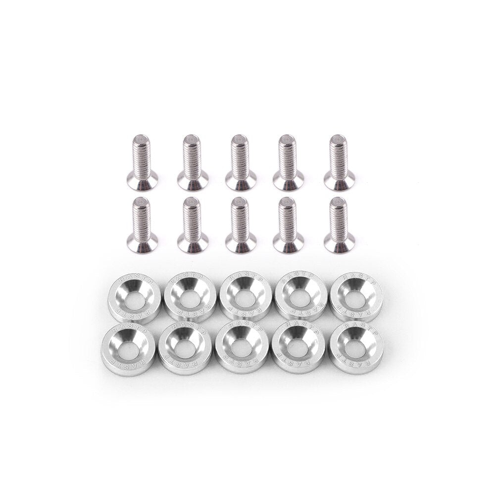 Car Modification M6 JDM Style Fender Washer Car Bumper Lisence Plate Bolts/Screw Universal  Car Screw (10pcs/1pack) QRF002-TP