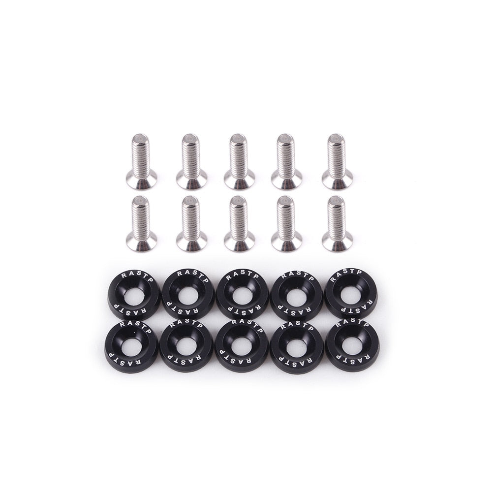 Car Modification M6 JDM Style Fender Washer Car Bumper Lisence Plate Bolts/Screw Universal  Car Screw (10pcs/1pack) QRF002-TP