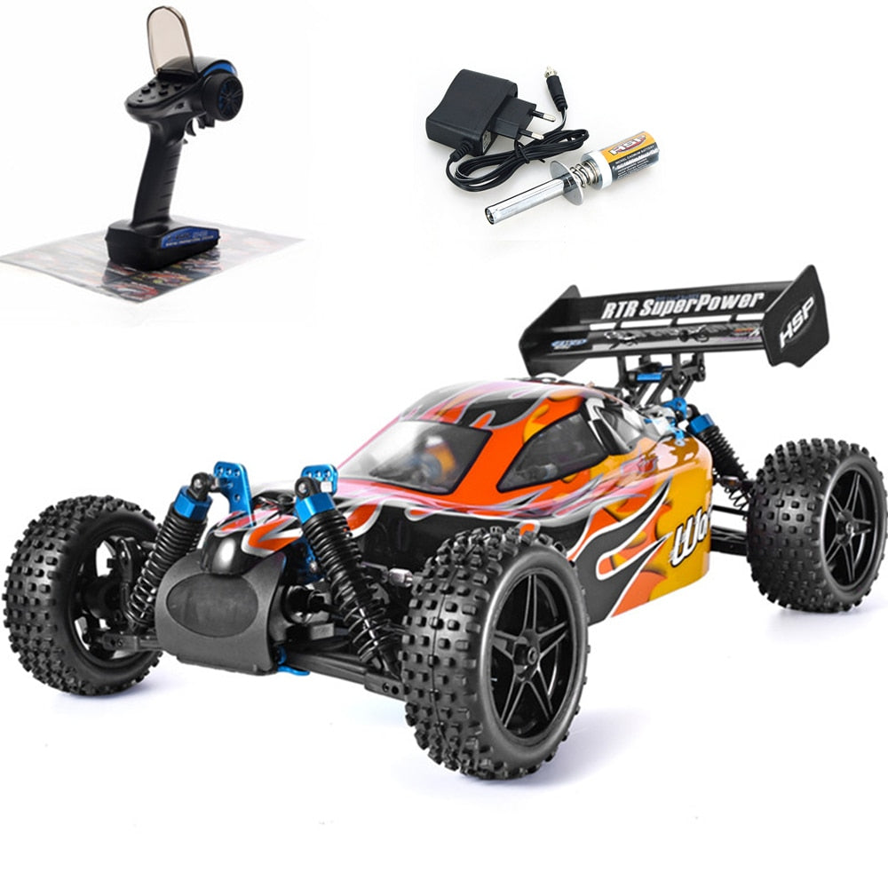 HSP RC Car 1:10 Scale 4wd Two Speed Off Road Buggy Nitro Gas Power Remote Control Car 94106 Warhead High Speed Hobby Toys