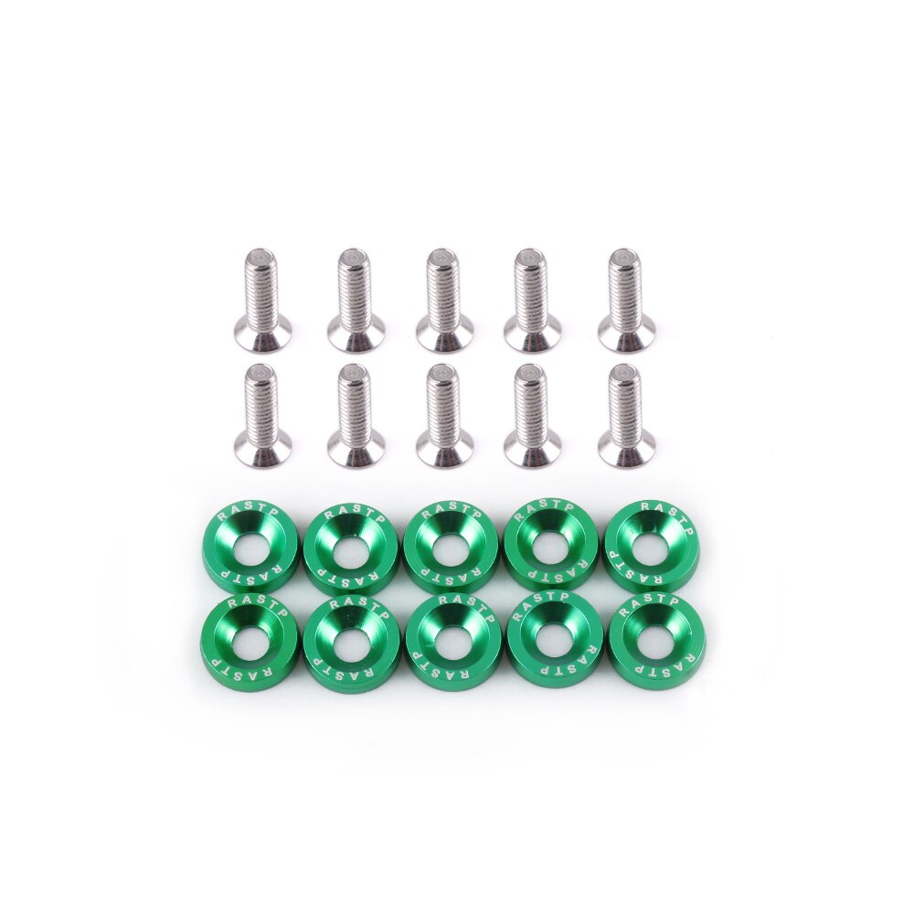 Car Modification M6 JDM Style Fender Washer Car Bumper Lisence Plate Bolts/Screw Universal  Car Screw (10pcs/1pack) QRF002-TP